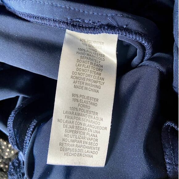 Alex Evenings Blue Velvet Off Shoulder Formal Dress size 10 12 - Picture 8 of 9